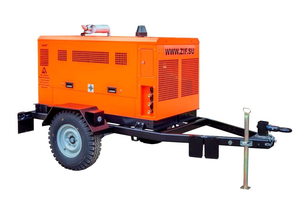 Станция компрессорная передвижная дизельная ЗИФ-ПВ-10/1,3 прицеп